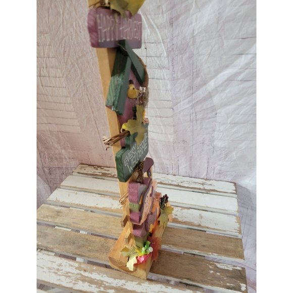 Halloween fall scarecrow country folk art birdhouse fall decor home kitchen - Picture 7 of 8